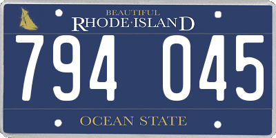 RI license plate 794045