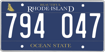 RI license plate 794047