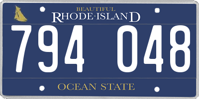 RI license plate 794048