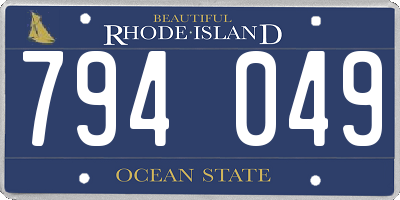 RI license plate 794049