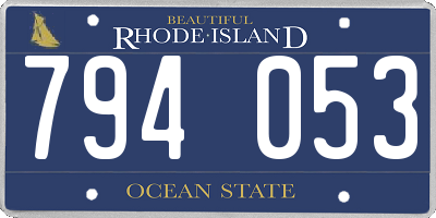 RI license plate 794053