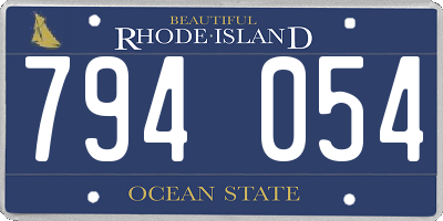 RI license plate 794054