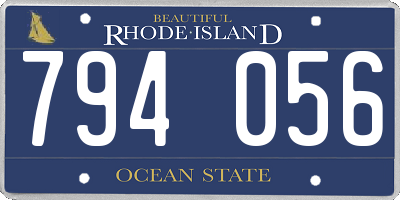 RI license plate 794056