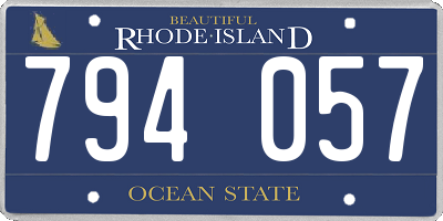 RI license plate 794057