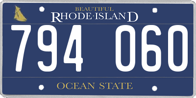 RI license plate 794060