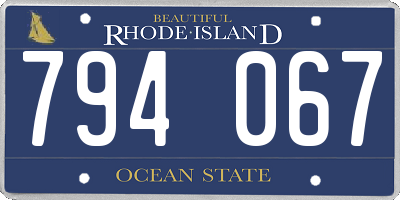 RI license plate 794067