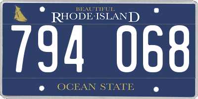 RI license plate 794068
