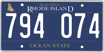 RI license plate 794074