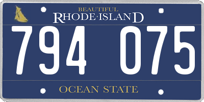 RI license plate 794075