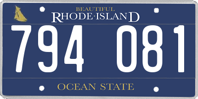 RI license plate 794081