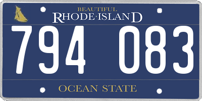 RI license plate 794083