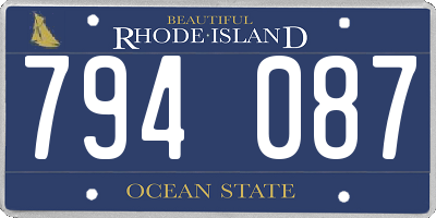 RI license plate 794087