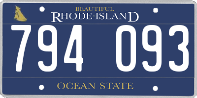 RI license plate 794093