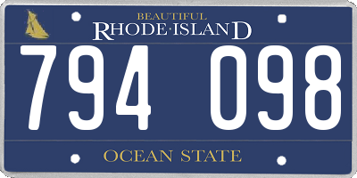 RI license plate 794098