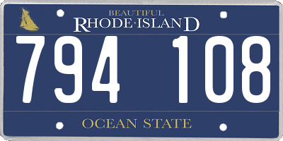 RI license plate 794108