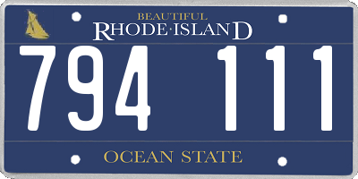 RI license plate 794111
