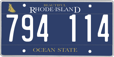 RI license plate 794114