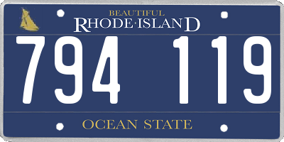 RI license plate 794119