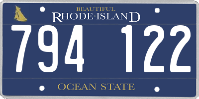 RI license plate 794122