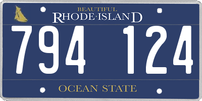 RI license plate 794124