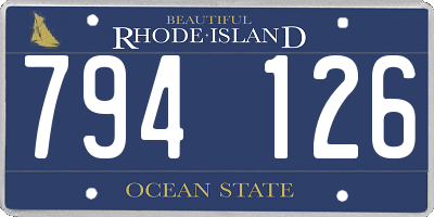 RI license plate 794126