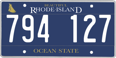 RI license plate 794127