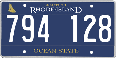 RI license plate 794128