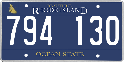 RI license plate 794130