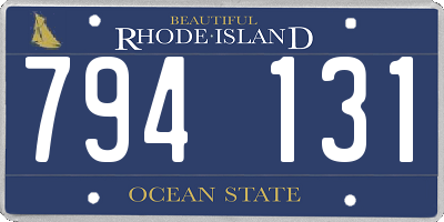 RI license plate 794131
