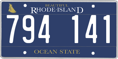 RI license plate 794141