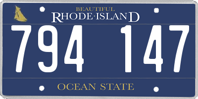 RI license plate 794147