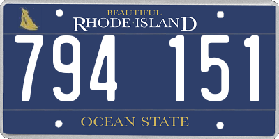 RI license plate 794151