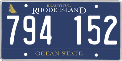 RI license plate 794152