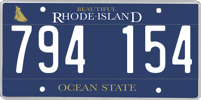 RI license plate 794154