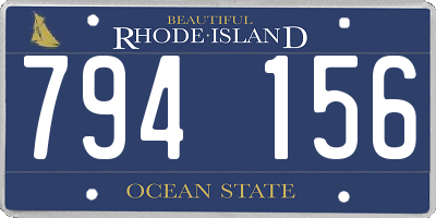 RI license plate 794156