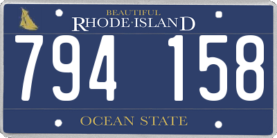 RI license plate 794158