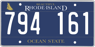 RI license plate 794161