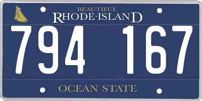 RI license plate 794167