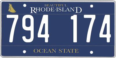 RI license plate 794174