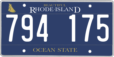 RI license plate 794175