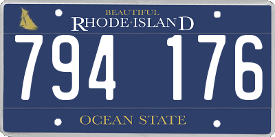 RI license plate 794176