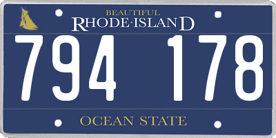RI license plate 794178