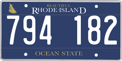 RI license plate 794182