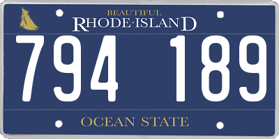 RI license plate 794189