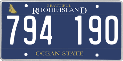 RI license plate 794190