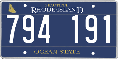 RI license plate 794191