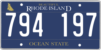RI license plate 794197