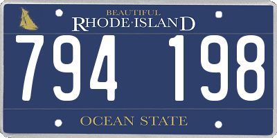 RI license plate 794198