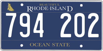 RI license plate 794202