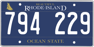 RI license plate 794229